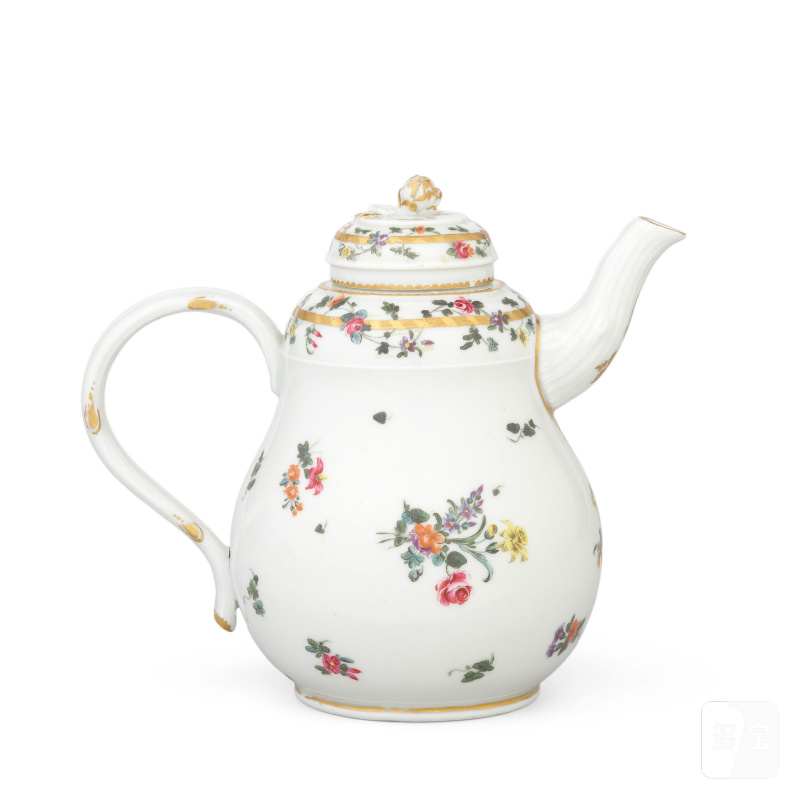 An unusual Champion's Bristol teapot and cover, circa 1775 - 图2